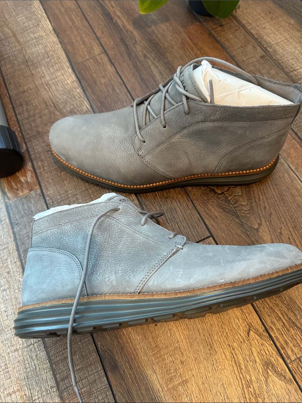 Cole Haan Gray Suede Chukka Boots - Lace-Up Ankle